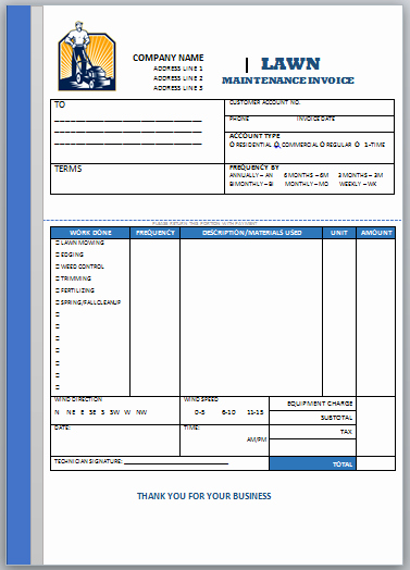 Landscaping Invoice Template Free Lovely 10 Free Landscaping Invoice Templates [professional