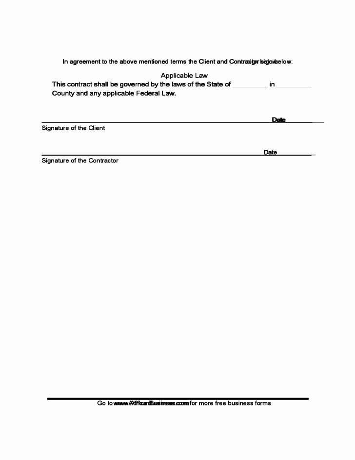 Lawn Care Contract Template Unique Lawn Maintenance Contract Free Download