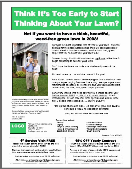 Lawn Care Flyer Template New 6 Best Of Brochure Templates Lawn Care Services