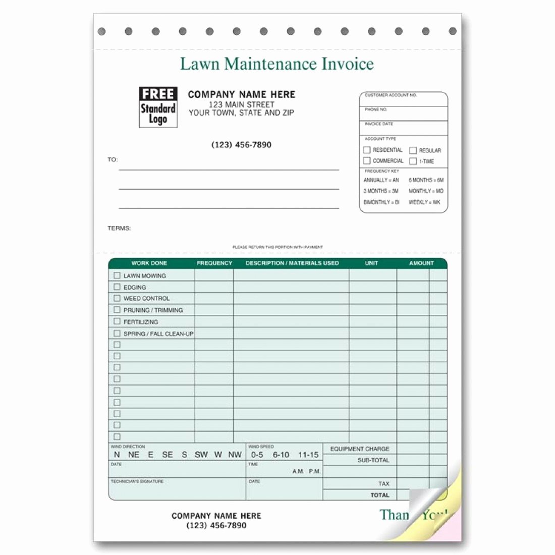 Lawn Care Invoice Template Awesome Lawn Service Invoice Invoice Template Ideas