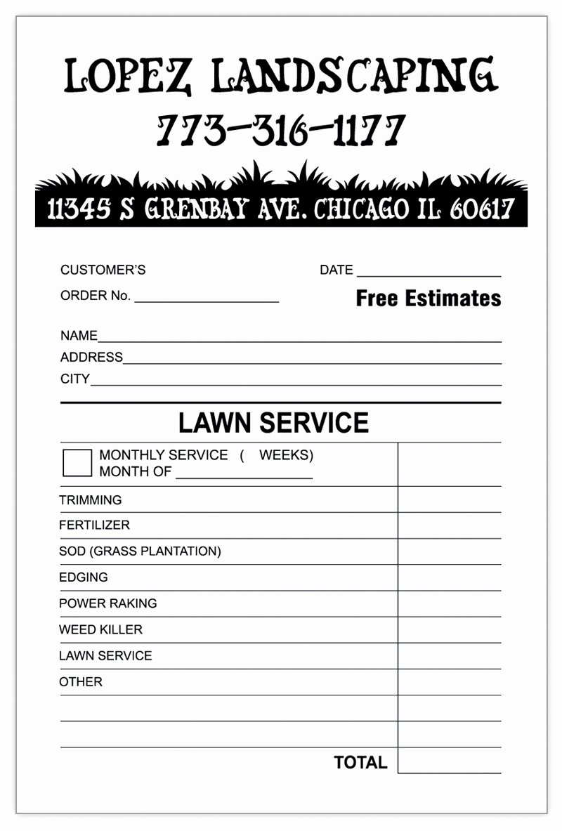 Lawn Care Invoice Template Pdf Fresh Landscaping Invoice Template