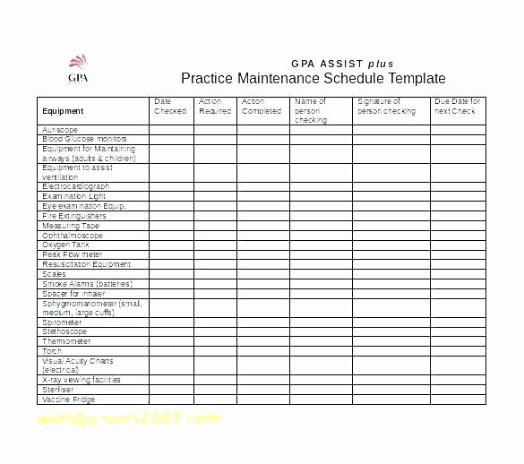 Lawn Maintenance Schedule Template Lovely Machine Maintenance Schedule Template – Nasi Uyo