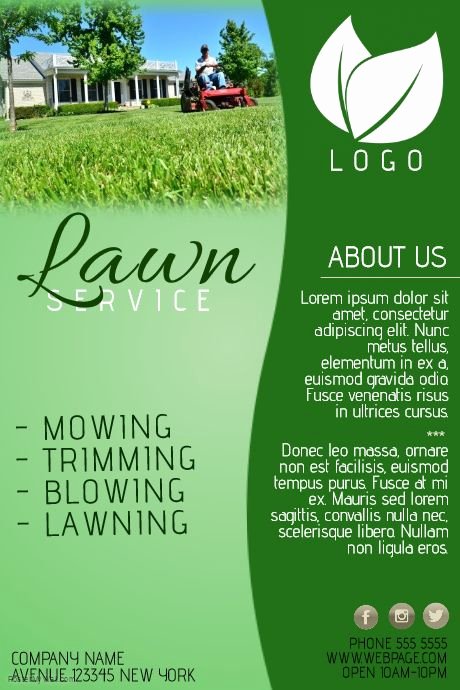 Lawn Mowing Flyer Template Unique Create Amazing Lawn Care Flyers by Customizing Our Easy to