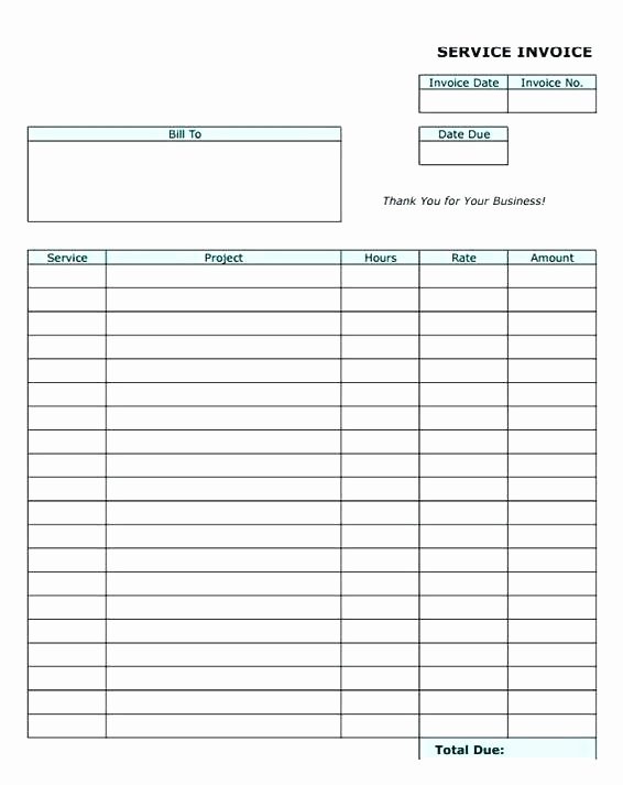 Lawn Service Invoice Template Excel Best Of Service Bill Template Basic Service Invoice Template In