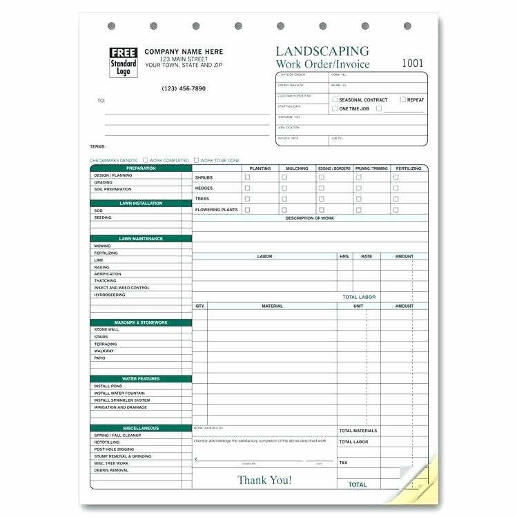 Lawn Service Invoice Template Excel Fresh Maintenance Invoice Template Free Awesome Bill format In