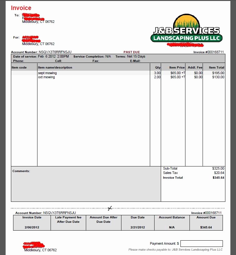 Lawn Service Invoice Template Excel Lovely 10 Best Of Lawn Service Invoice Template Excel