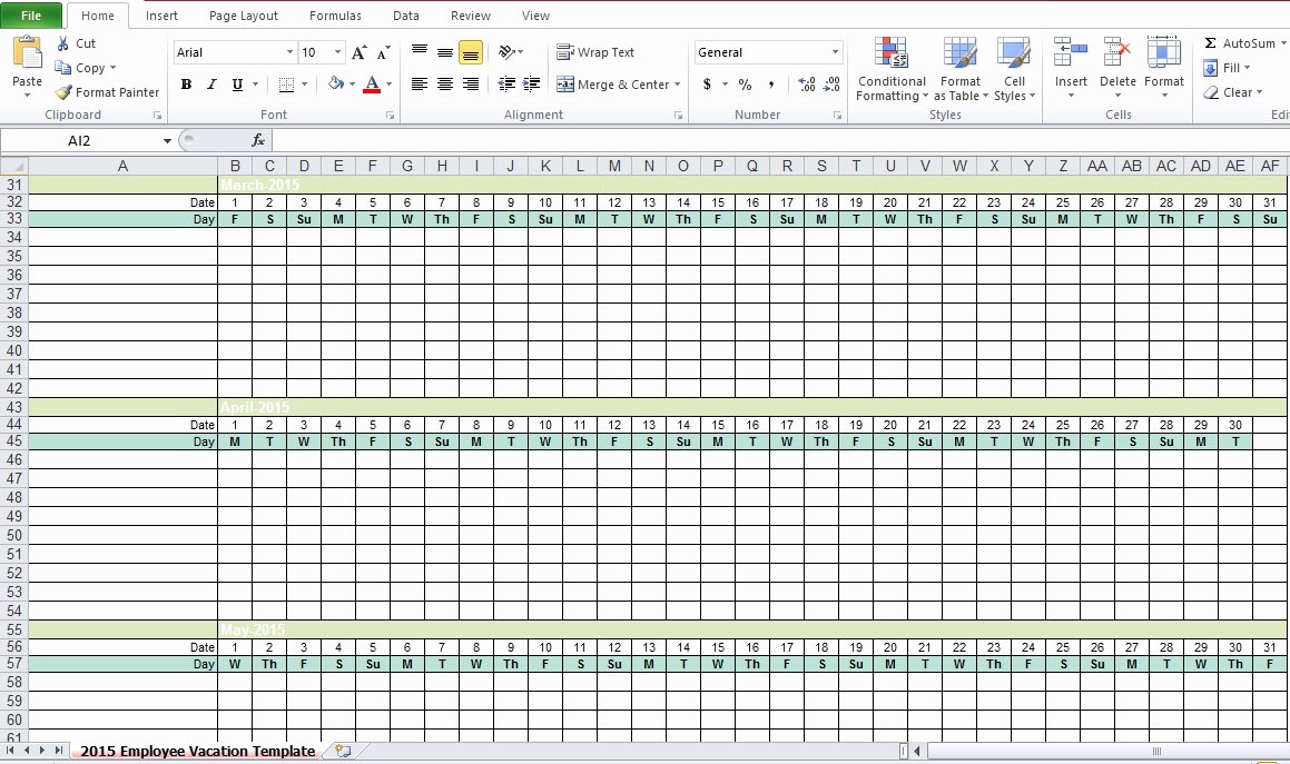 Leave Tracker Excel Template Inspirational Employee Vacation Tracking Excel Template 2015 Excel Tmp