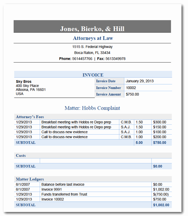 Legal Invoice Template Word Inspirational Introducing Rocket Matter S Beautiful Law Firm Invoice