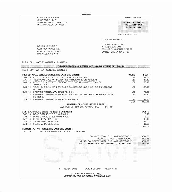 Legal Invoice Template Word Inspirational Legal Invoice Template