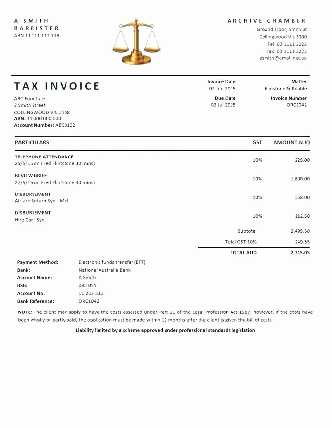 Legal Invoice Template Word Unique Legal Invoice Template Word