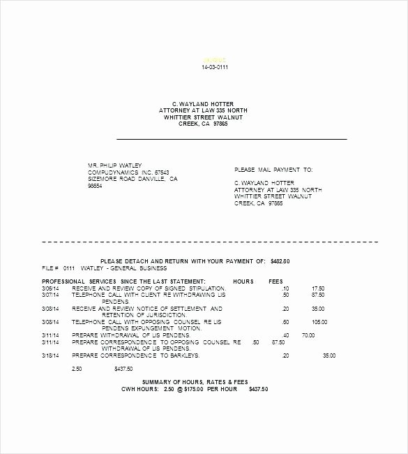 Legal Invoice Template Word Unique Legal Template for Lawyers – Flirty