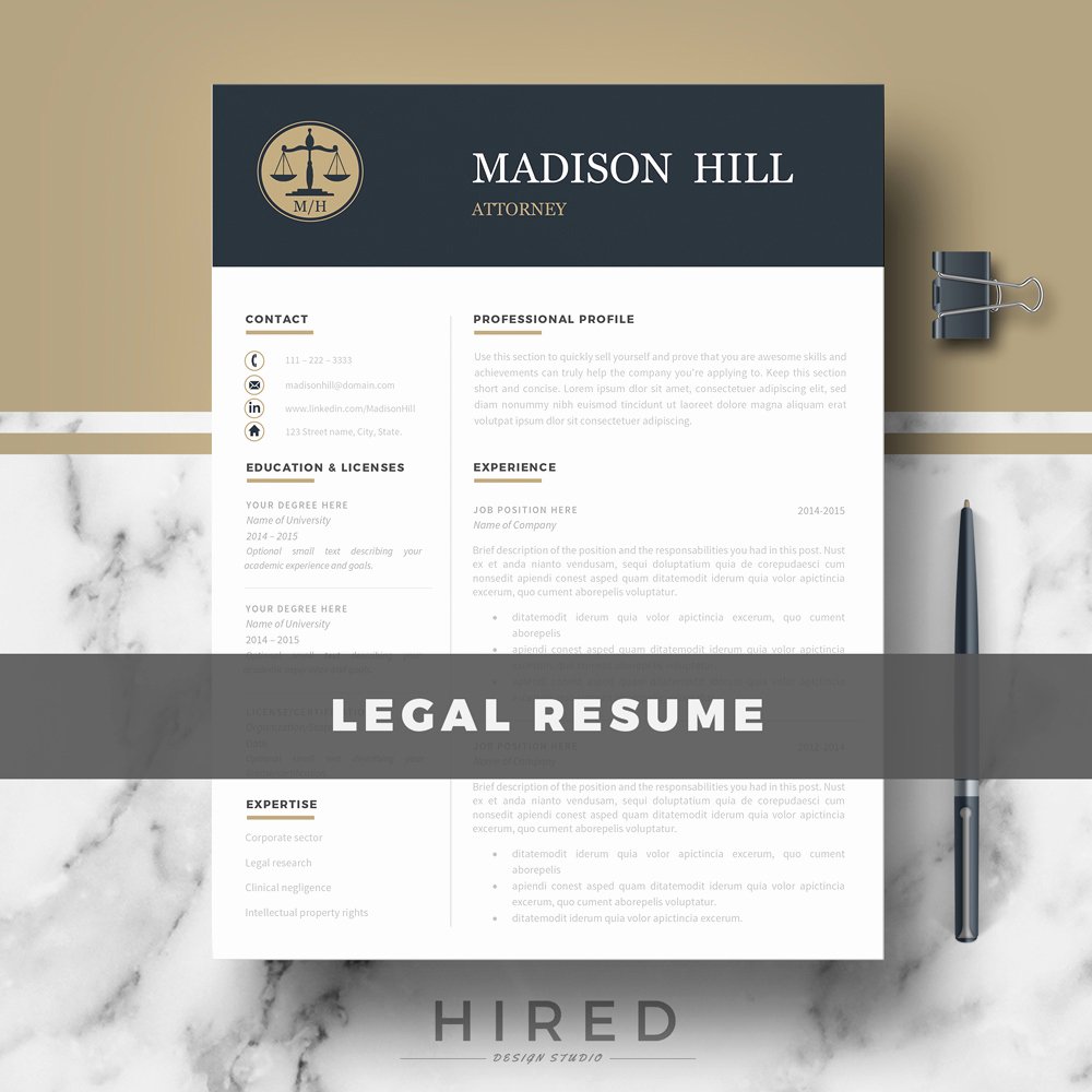 Legal Resume Template Word Elegant attorney Resume Archives Hired Design Studio
