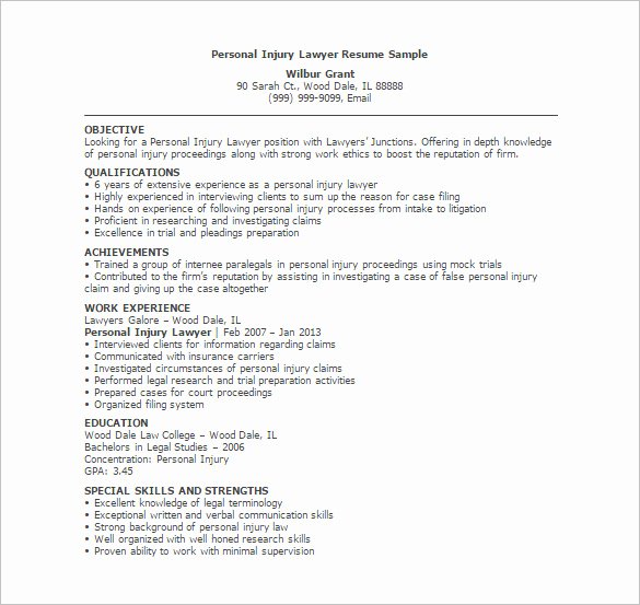 Legal Resume Template Word Inspirational 8 Lawyer Resume Templates Doc Excel Pdf