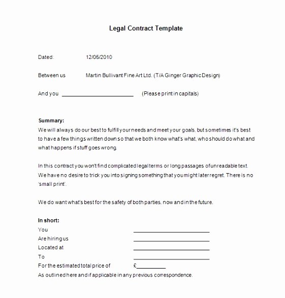 Legally Binding Contract Template Beautiful 12 Legal Binding Contract Template Apiba