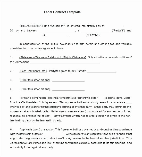 Legally Binding Contract Template Beautiful A Contract is Legally Binding Sample Agreement Between Two