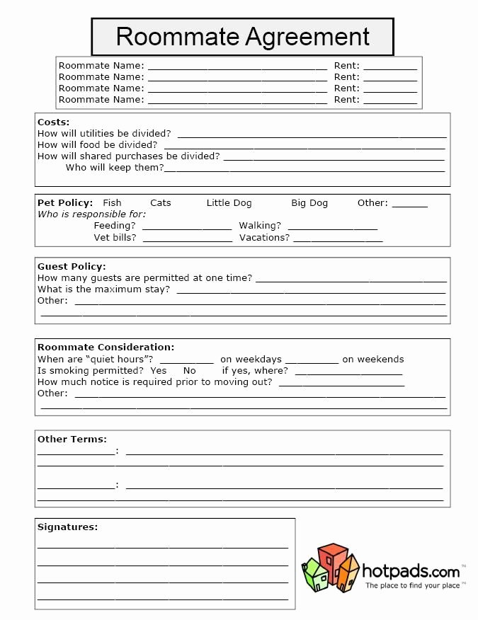 Legally Binding Contract Template Lovely 59 Super is A Roommate Agreement Legally Binding