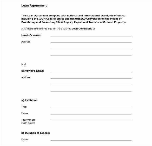 Lending Money Contract Template Free Unique 26 Great Loan Agreement Template