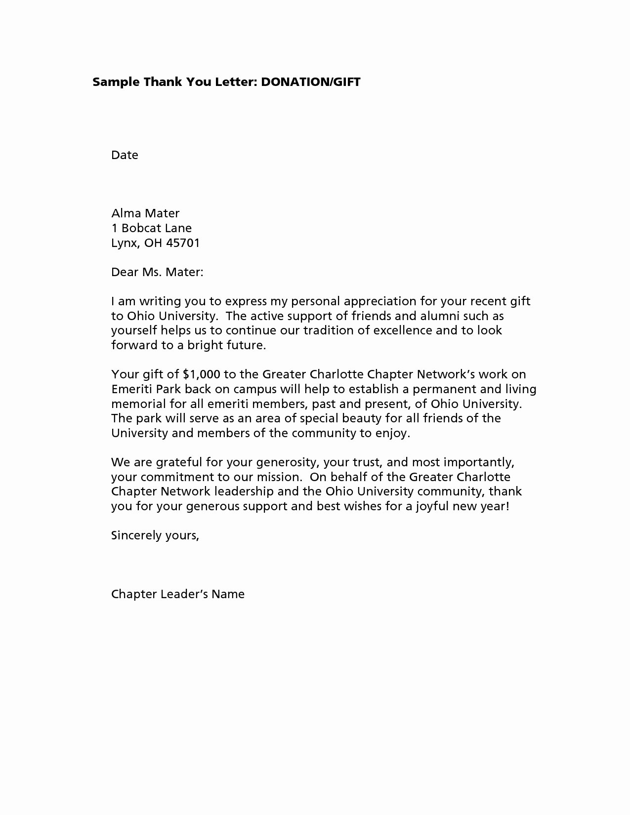Letters Of Appreciation Template Awesome Letter Appreciation for Donation Template Templates