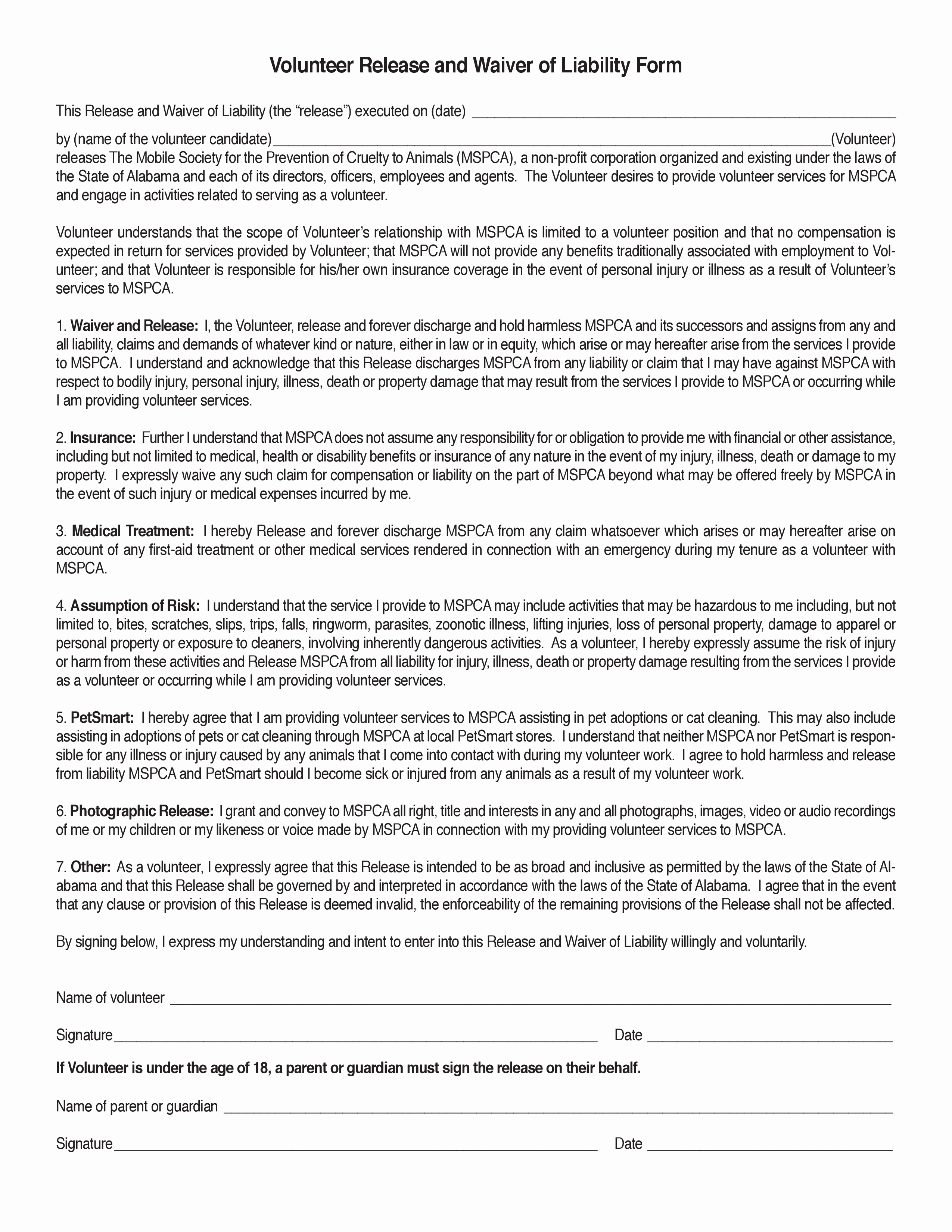 Liability Waiver form Template Free Inspirational Liability Release form form Trakore Document Templates