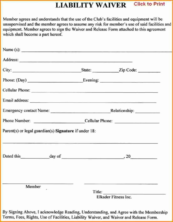 Liability Waiver form Template Free New Liability Release form form Trakore Document Templates