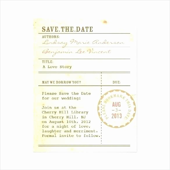 Library Card Template Microsoft Word Inspirational Exclusive Broke ass Bride Wedding Elegant Step Pocket