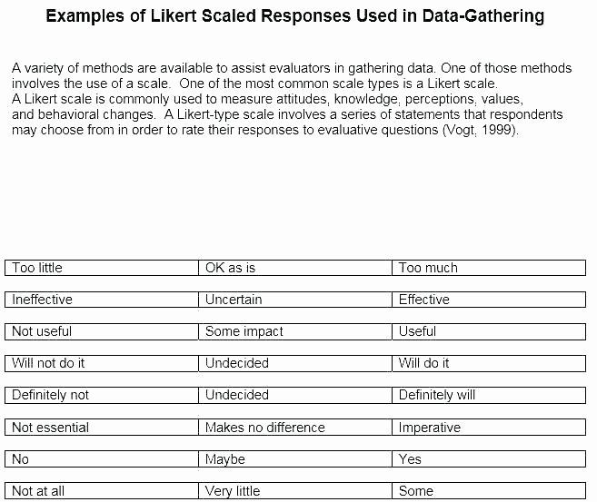 Likert Scale Survey Template Fresh 5 Point Scale Questionnaire Sample Example Ranking and