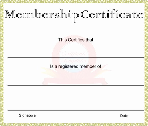 Llc Member Certificate Template Lovely Membership Certificate Template 15 Free Sample Example