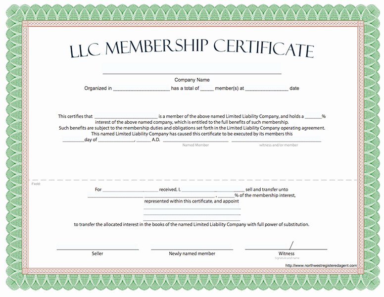 Llc Membership Certificate Template Awesome Llc Membership Certificate Free Limited Liability