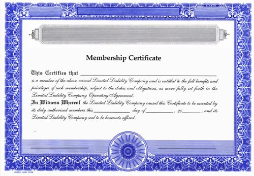 Llc Membership Certificate Template Best Of Blank Certificates Limited Liability Pany Standard