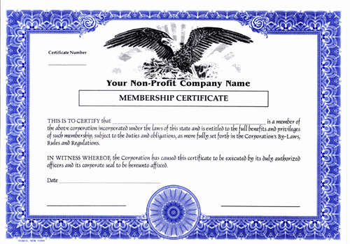 Llc Membership Certificate Template Luxury Custom Printed Certificates Not for Profit Not for