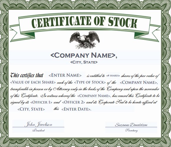 Llc Stock Certificate Template New Stock Certificate Template 4 Free Download for Pdf Word