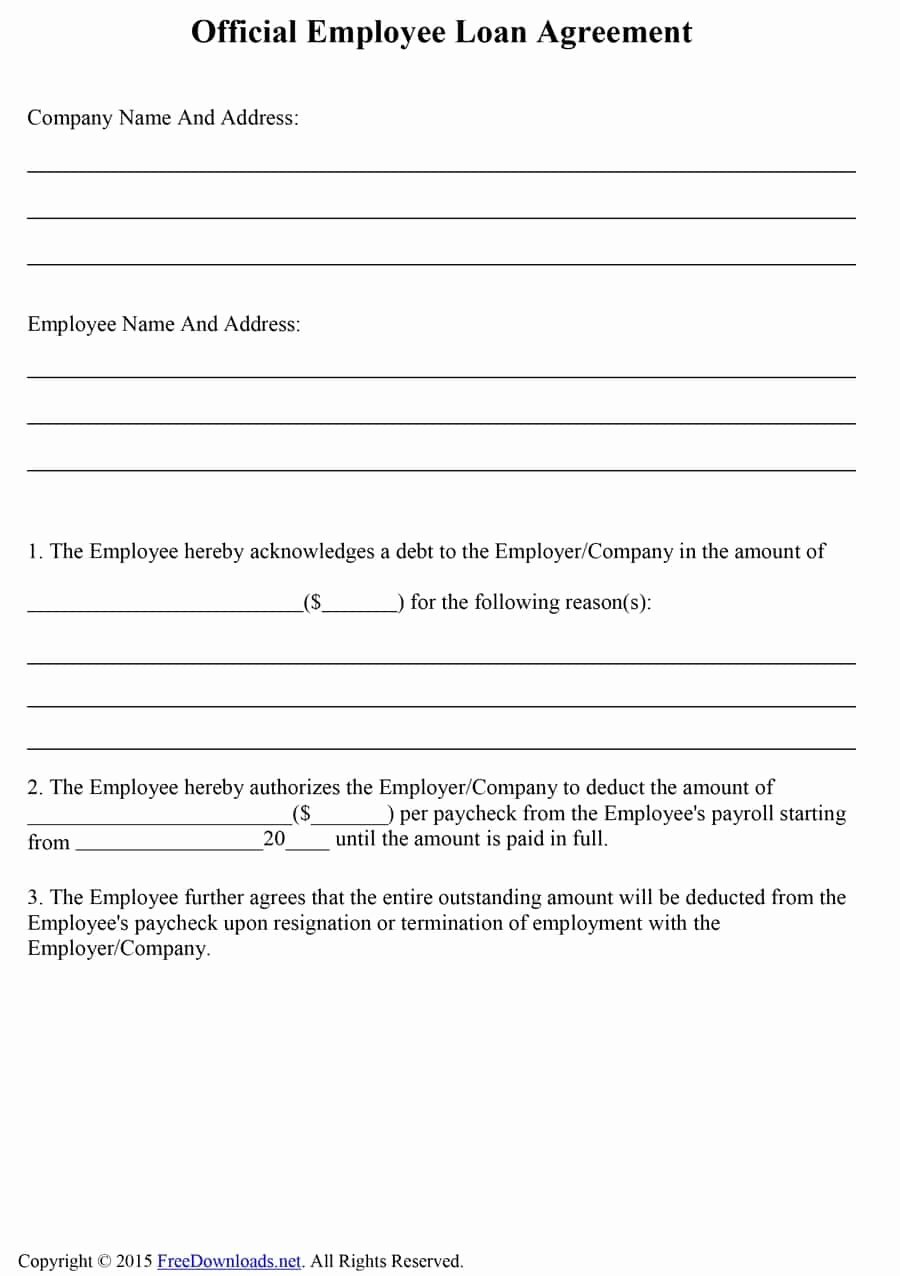 Loan Contract Template Free Fresh 40 Free Loan Agreement Templates [word &amp; Pdf] Template Lab