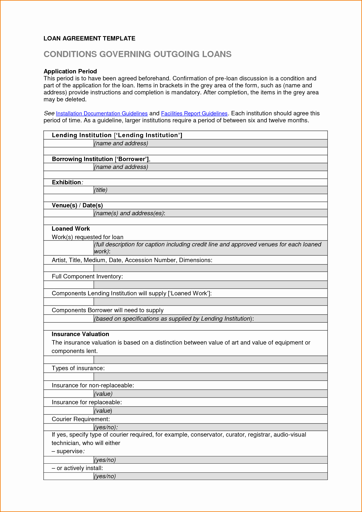 Loan Document Template Free Awesome 5 Loan Document Template