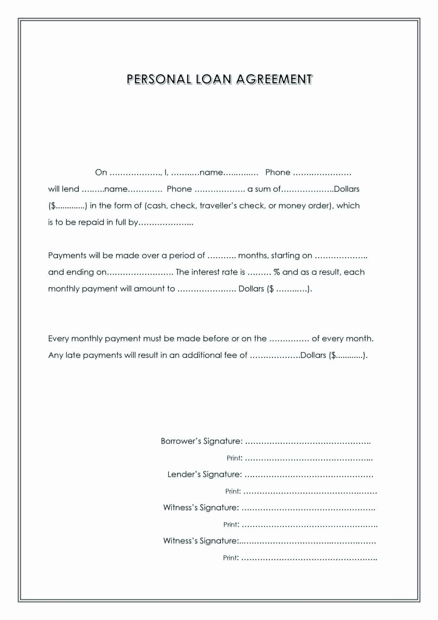 Loan Repayment Document Template Unique Template Contract Payment Template