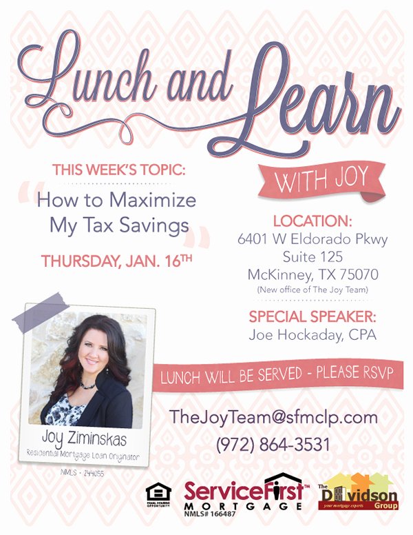 Lunch and Learn Invite Template Awesome Marketing Flyer and Email Design for Mortgage Pany On