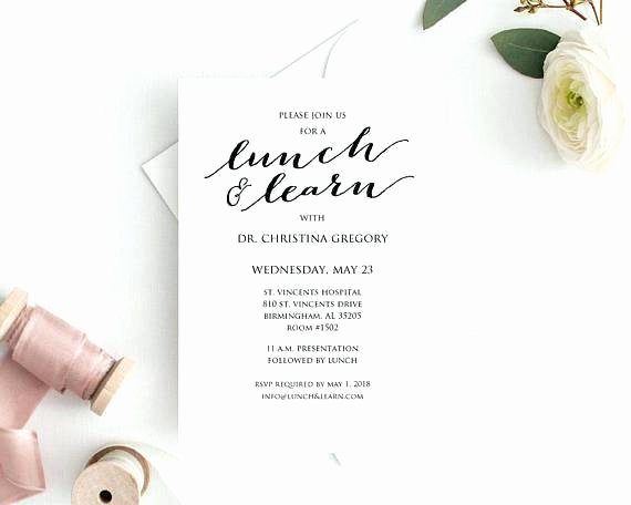 Lunch and Learn Invite Template New Lunch Invitation Template Word Graduation Brunch Corporate