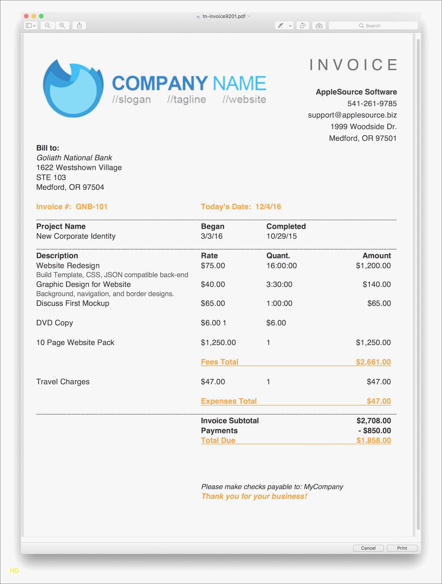 Mac Pages Invoice Template Fresh Apple Pages Invoice Template Samples top Free for Ipad