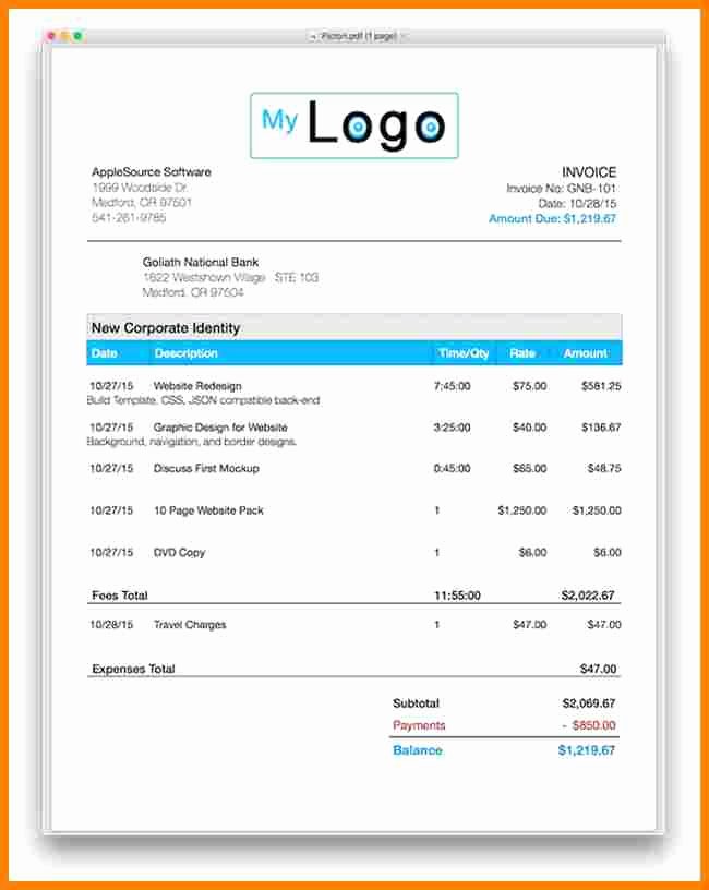 Mac Pages Invoice Template Inspirational Apple Pages Invoice Template
