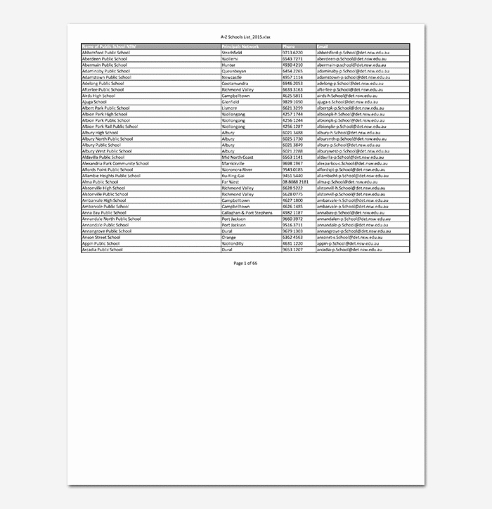 Mailing List Template Word Beautiful Email List Template 7 for Word Excel &amp; Pdf format