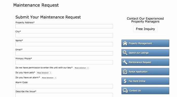 Maintenance Request form Template Awesome Hotel Website Contact form Free Responsive Template