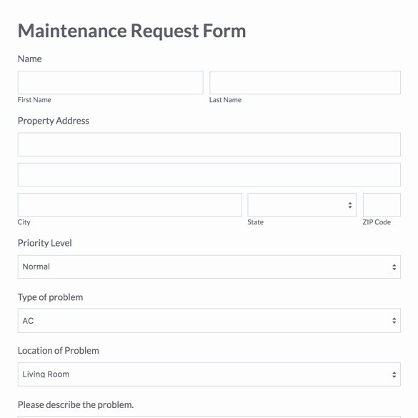 Maintenance Request form Template Awesome Maintenance Request form Template Templates Data