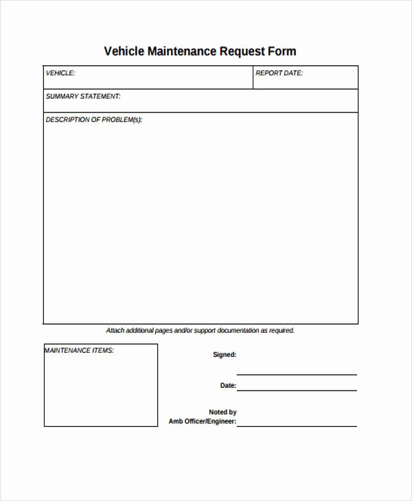 Maintenance Request form Template Elegant Request form Template