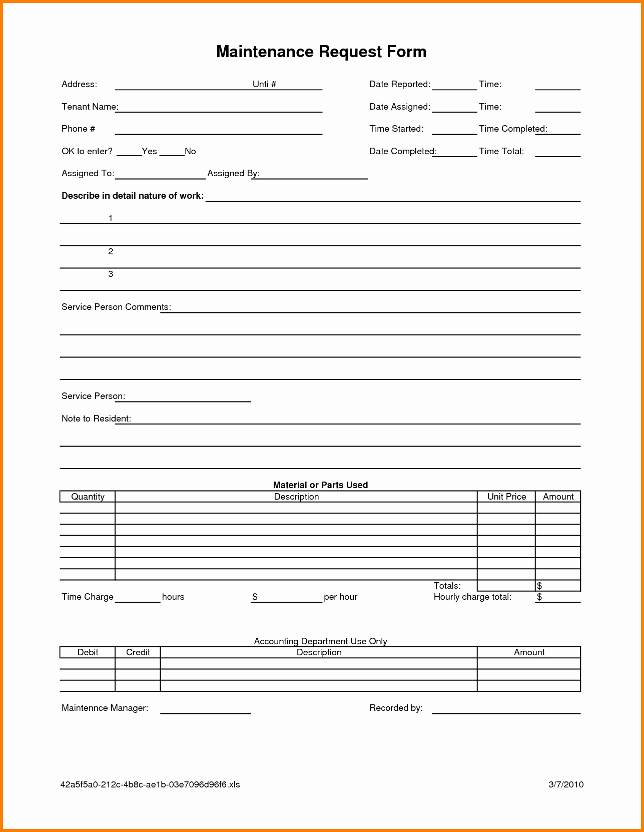 Maintenance Request form Template Lovely Invoice Template Independent Contractor