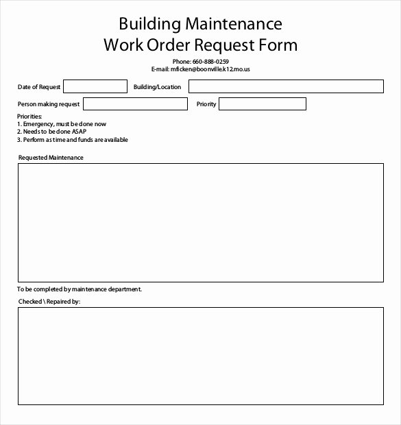Maintenance Work order Template Best Of 26 Work order Templates Numbers Pages