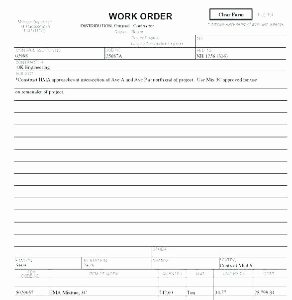 Maintenance Work order Template Excel Inspirational Construction Daily Log Template Driver Log Template