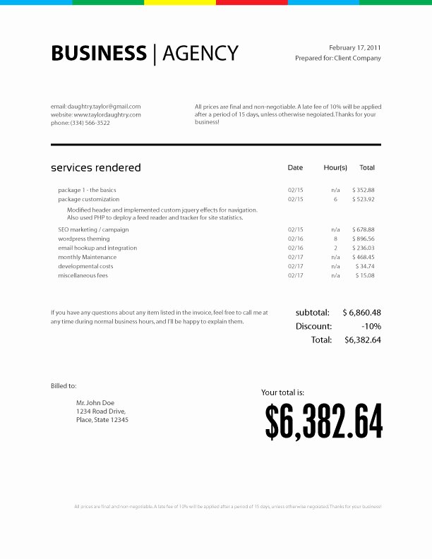 Makeup Artist Invoice Template Awesome Freelance Design Invoice Template