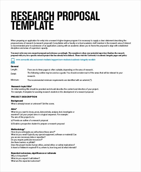 Market Research Proposal Template Best Of 12 Research Proposal Samples