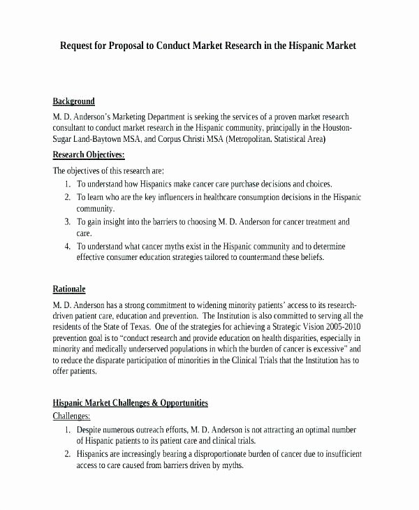 Market Research Proposal Template Luxury Example Market Research Brief Template format E Free