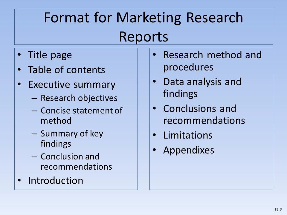 Market Research Report Template Awesome Municating Marketing Research Findings Ppt Video
