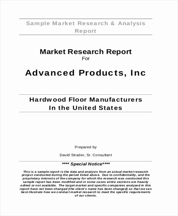 Market Research Report Template Unique 33 Market Analysis Templates